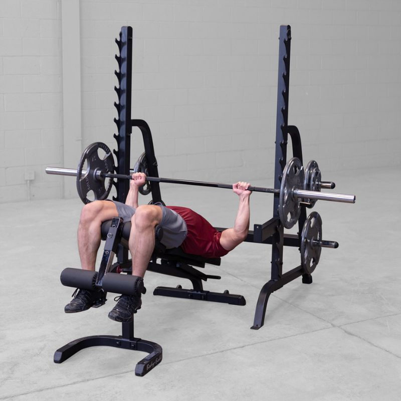 Decline Barbell Bench press using Body-Solid GPR370B Olympic Multi Press Rack