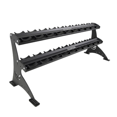 Defiant Strength 2 Tier Adjustable Saddle Rack - DS-953SR Angled View