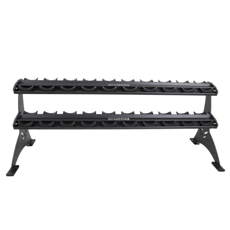 Defiant Strength 2 Tier Adjustable Saddle Rack - DS-953SR Front View