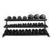Defiant Strength 2 Tier Adjustable Saddle Rack - DS-953SR With Med Balls and Dumbbells
