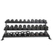 Defiant Strength 2 Tier Adjustable Saddle Rack - DS-953SR with Free Weights