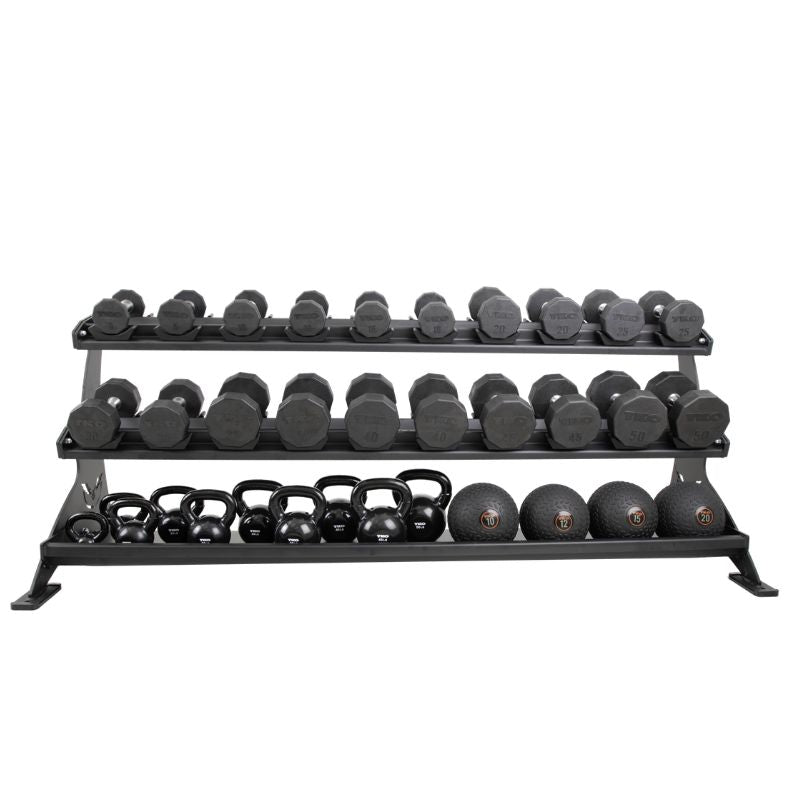 Defiant Strength 2 Tier Adjustable Saddle Rack - DS-953SR with Free Weights