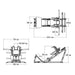 Defiant Strength 35° Linear Bearing Hack Squat – DS-920 Dimensions