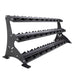 Defiant Strength 3 Tier Adjustable Saddle Rack - DS-954TT Angled View