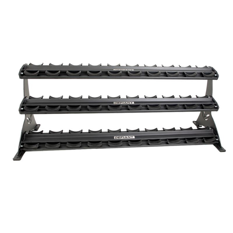 Defiant Strength 3 Tier Adjustable Saddle Rack - DS-954TT Front View