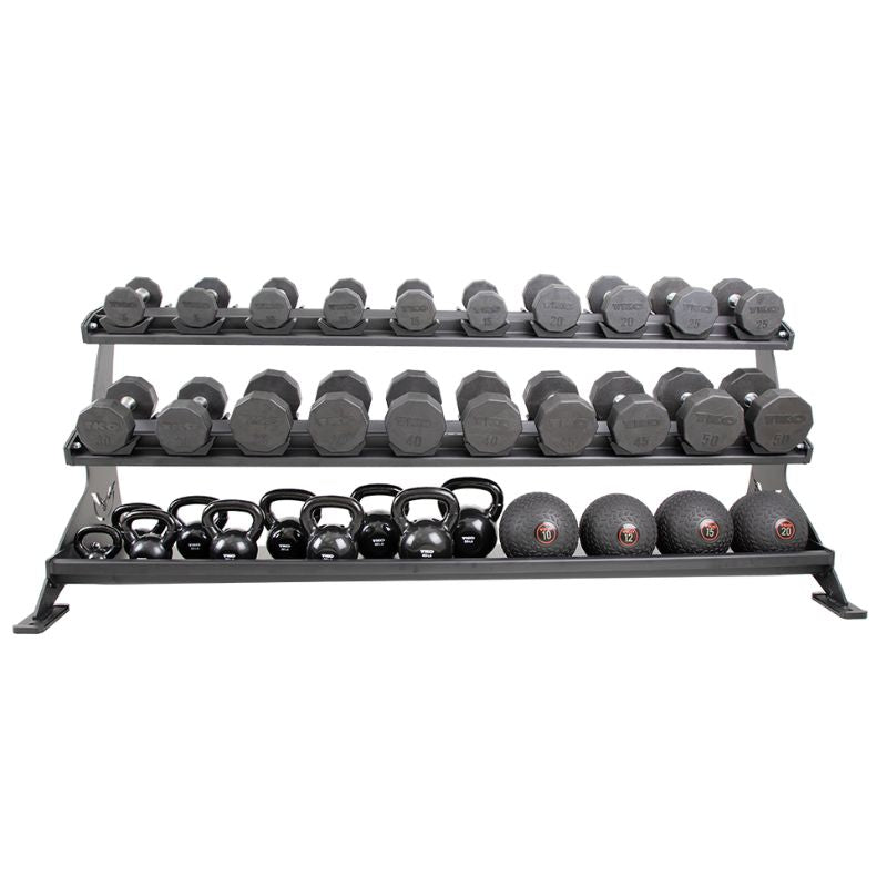 Defiant Strength 3 Tier Adjustable Saddle Rack - DS-954TT with other Free Weights