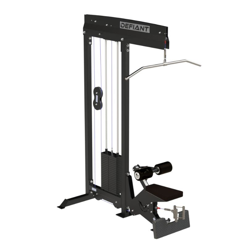 Defiant Strength Lat Pulldown & Seated Row Machine – DS-925 Angled View
