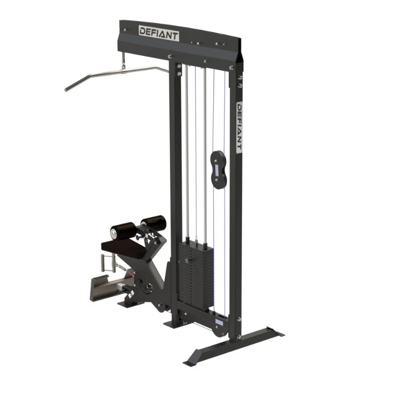 Defiant Strength Lat Pulldown & Seated Row Machine – DS-925 Front Angled View