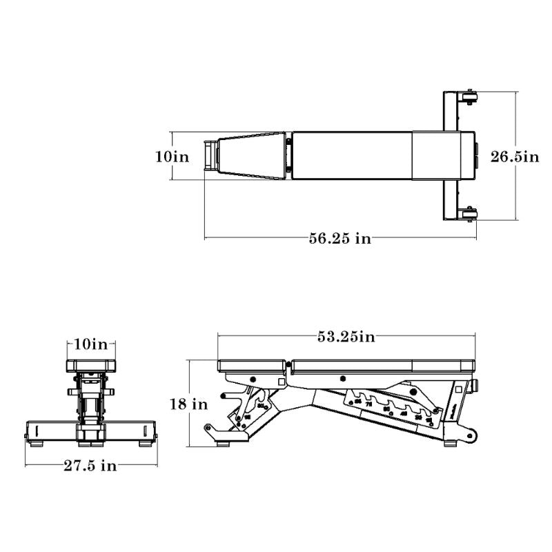 Defiant Strength Multi-Angle Adjustable Bench – DS-936 Dimensions