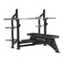 Defiant Strength Olympic Flat Bench Press with Plate Storage – DS-943 Angled View
