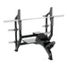 Defiant Strength Olympic Incline Bench Press with Plate Storage – DS-944 Angled View