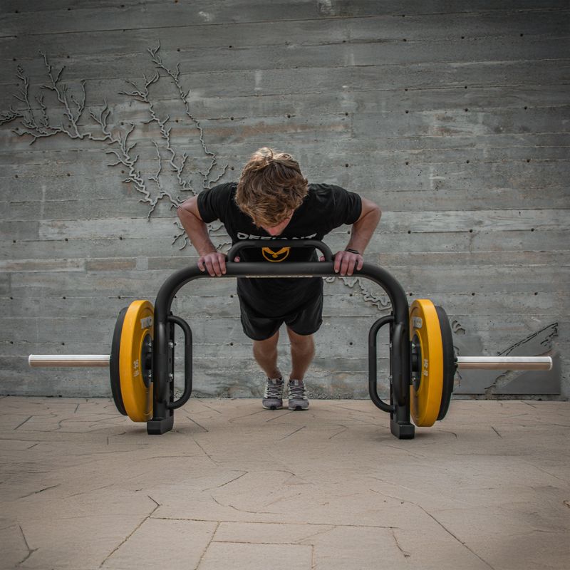 Defiant Strength Open Trap Bar -  813OTB  used in push ups