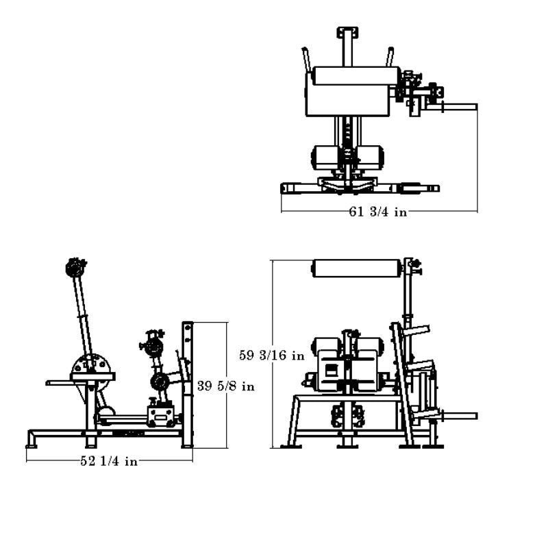 Defiant Strength Inverse Leg Curl Machine – DS-922 Dimensions