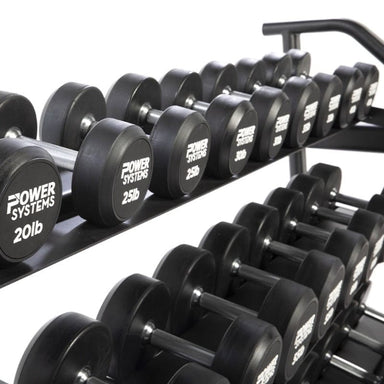 Power Systems Pro Style Round Dumbbell Set 5 - 75 lb with Rack | 89345