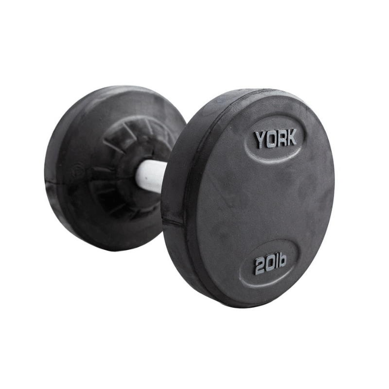 York Rubber Encased Pro Style Dumbbells (Single or Pair)