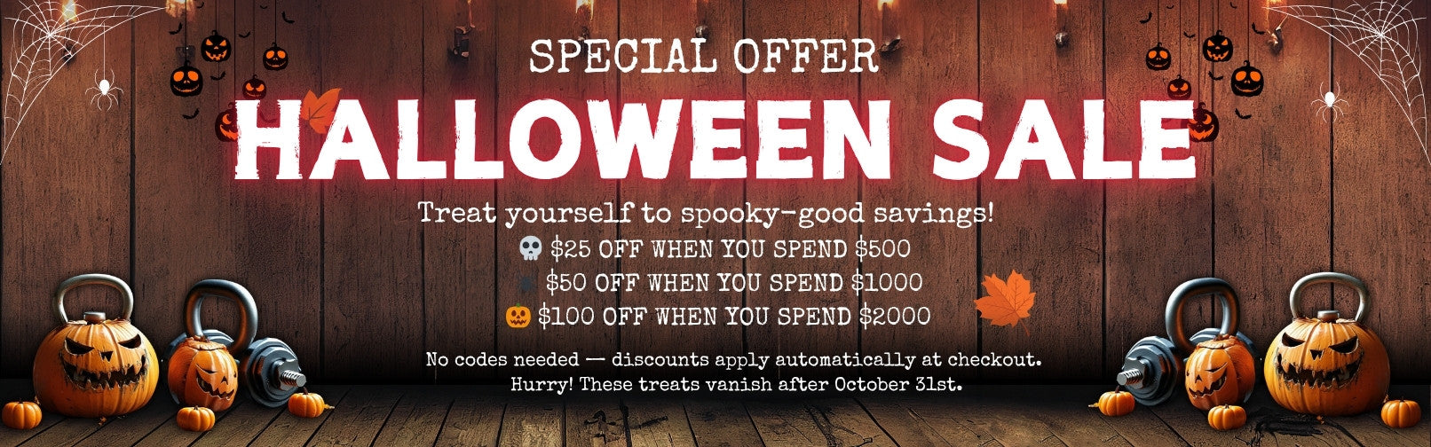 Dumbbells Direct Halloween Sale