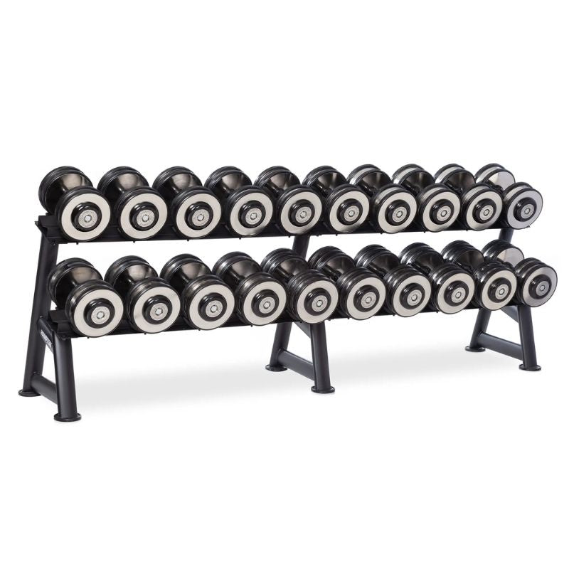 Eclipse Pro Style Dumbbell Pack 55lb – 100lb with 2 Tier Rack