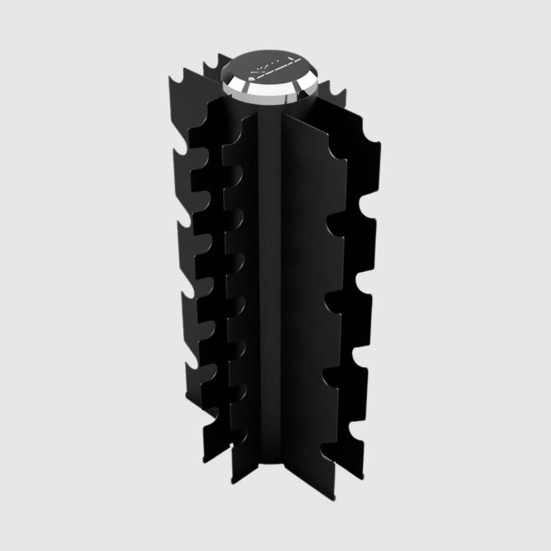 Empty Vertical Dumbbell Rack on a white background
