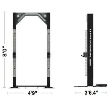 Escape Fitness FREESTANDING MONO Squat Frame - OFPSQ12 Dimensions