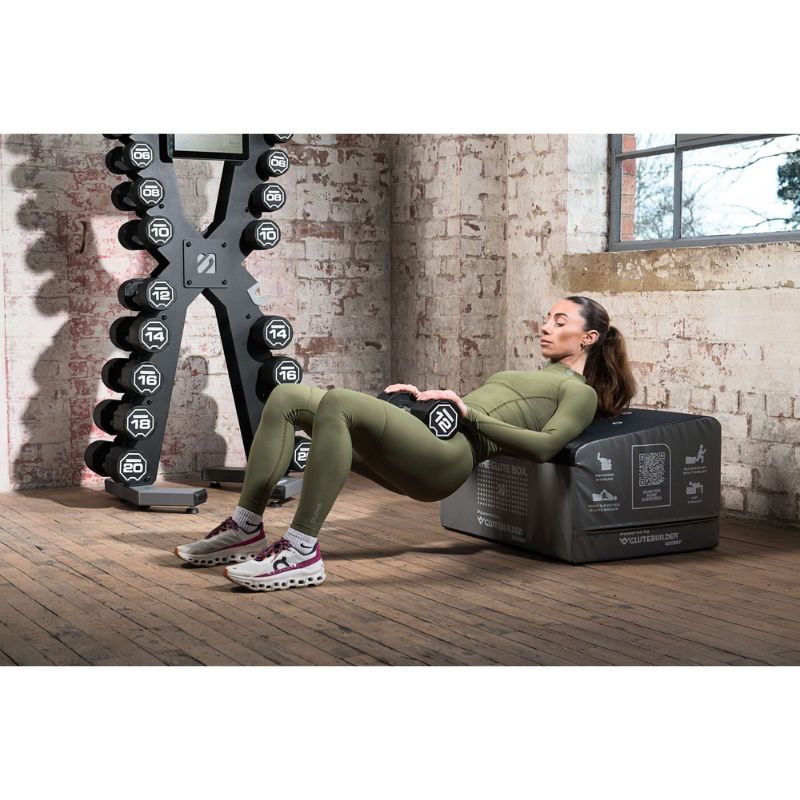 Escape Fitness GLBOX - The Glute Box DB Lunges Exercise DB Hip Thrust