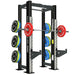 Escape Fitness Half Box Squat Frame - OFPSQ10 Main Display with Bars and Plates