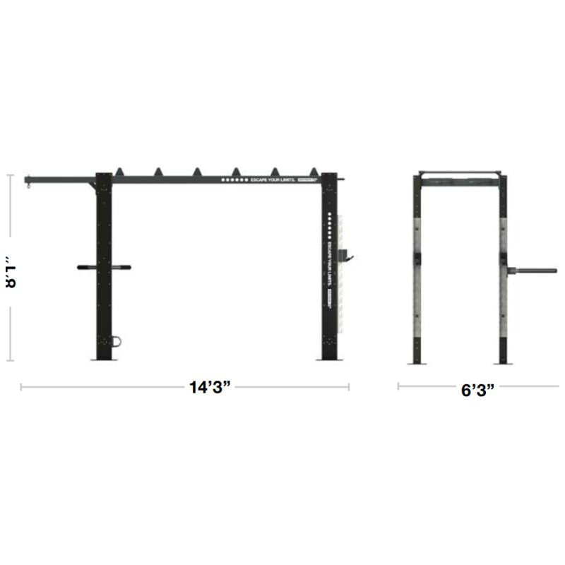Escape Fitness OCTAGON QUAD Squat Frame - OFPOT03 Dimensions