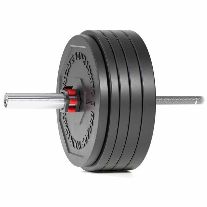 Escape Fitness Rubber Bumper Plates with Bar and Collar