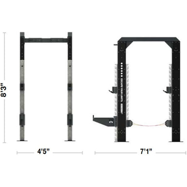 Escape Fitness WOD BOX Squat Frame - OFPSQ13 Dimensions