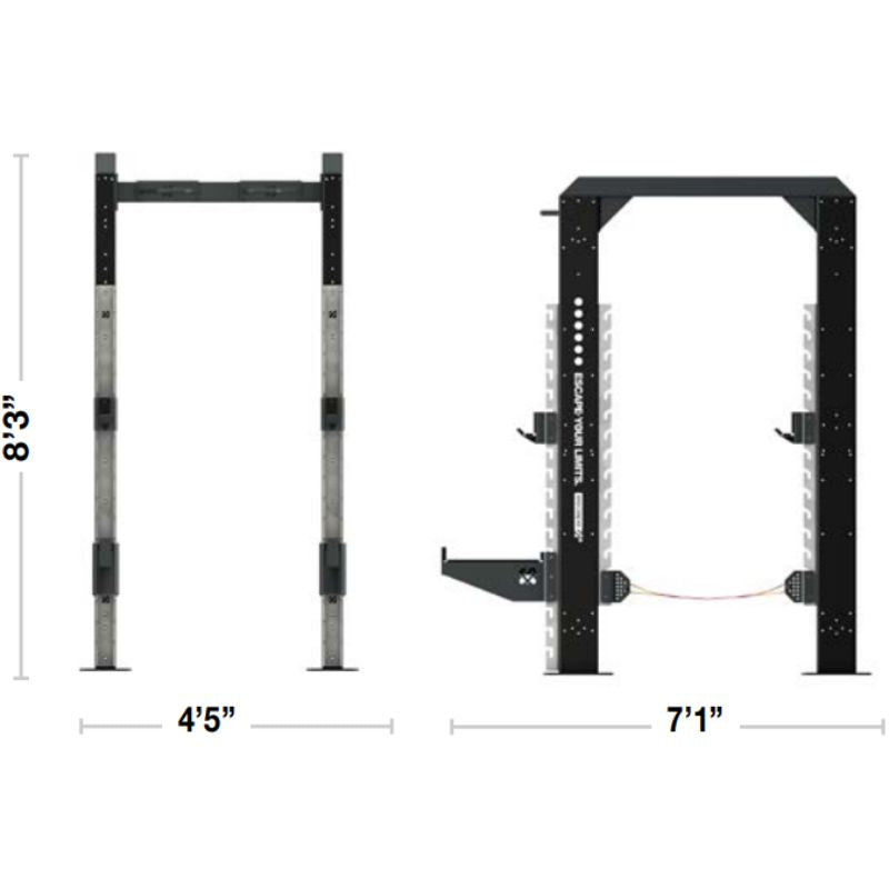 Escape Fitness WOD BOX Squat Frame - OFPSQ13 Dimensions