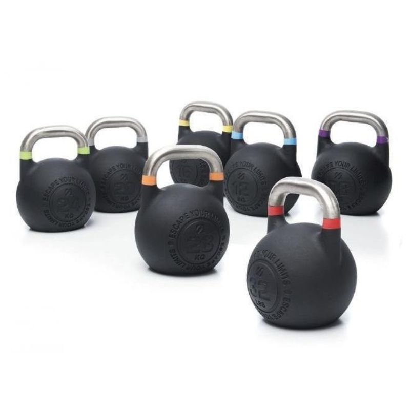 Escape Fitness CKB8322R Competition Kettlebell Set with Rigid Rack