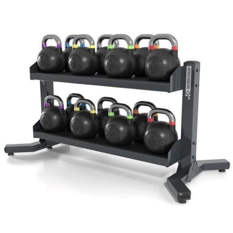 Escape Fitness CKB8322R Competition Kettlebell Set with Rigid Rack Set