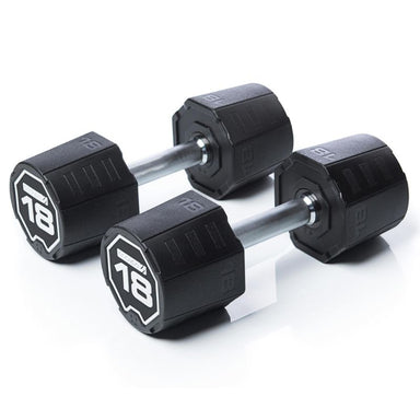 Escape Fitness Nucleus Urethane Dumbbells 18 lb on a white background