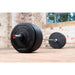 Escape Fitness Rubber Bumper Plates Loaded in a Bar 