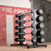 Escape Fitness Urethane Fixed Barbell Side View Details with Rack