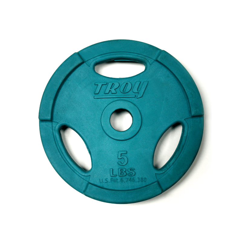 TROY Quiet Iron Interlocking Color Rubber 1" Grip Plate | GR-RC  5lb