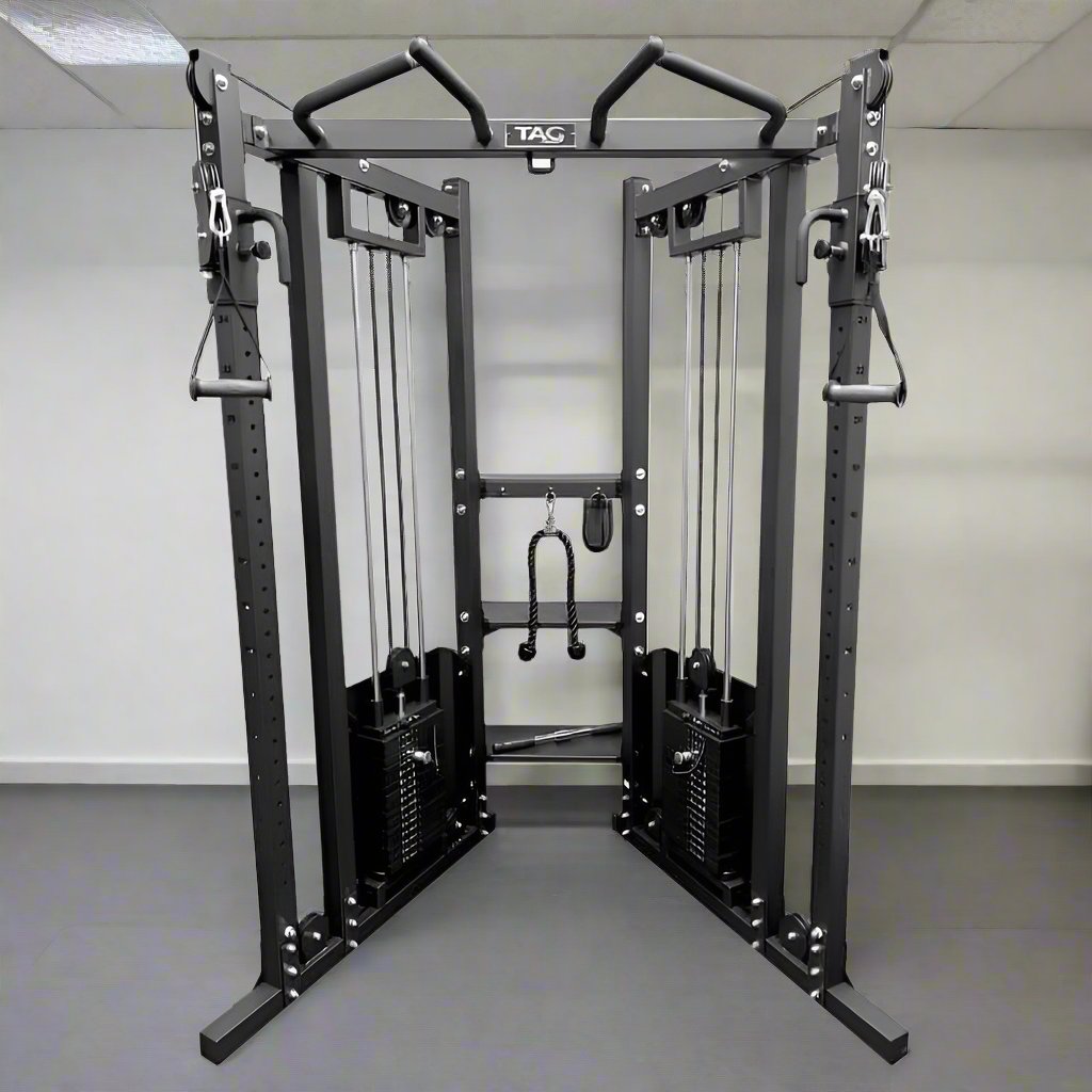 FT60  TAG Fitness  Functional Trainer 2x160lb Stacks Black Frame