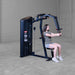 Female doing pec fly workout using Body-Solid Pro Clubline S2PECX Series 2 Pec Fly & Rear Delt