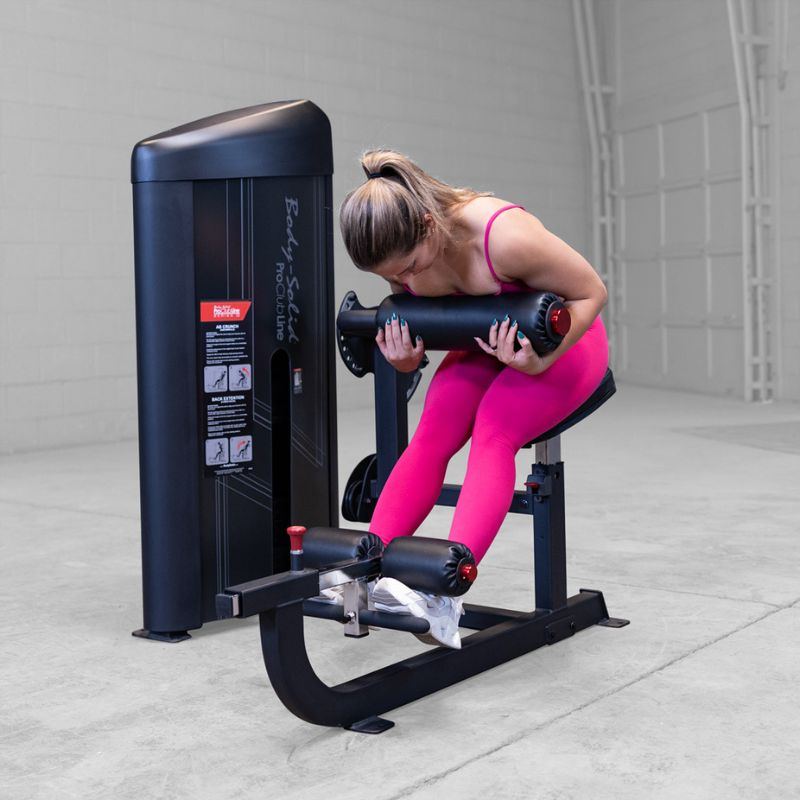 Female instructor doing Ab Crunch using Body-Solid Pro ClubLine Series 2 Ab and Back S2ABBX