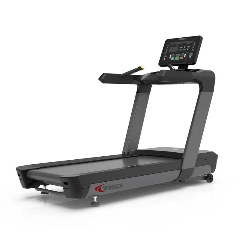 Front Left Angled View of TKO Strength Cardio Treadmill with LED Screen - 7T-LED  on a white background