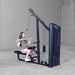Front view of female doing lat pulldown using Body-Solid Pro ClubLine S2LATX Series 2 Lat and Mid-Row