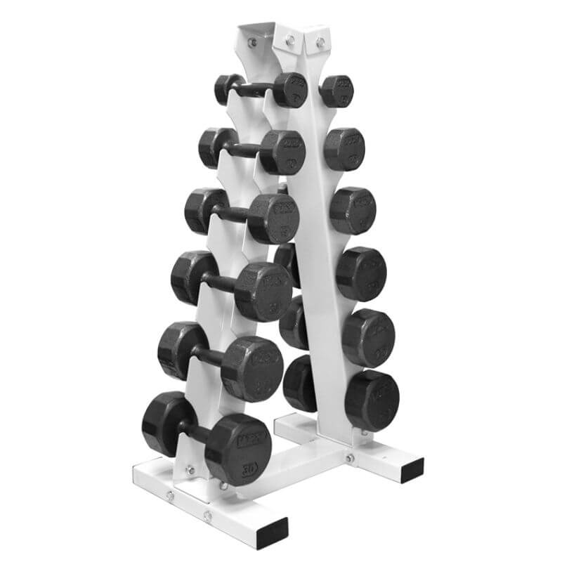 GADR-6 Troy 6 Pair Tower Dumbbell Rack with Dumbbells