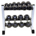 GHDR-5 Troy 5 Pair Horizontal DB Rack with Dumbbell