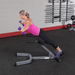GHYP345  Body Solid 2x3 45 Degree Back Hyper Extension Sample Exercise with Dumbbell