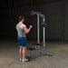 GLM83  Body Solid Pro-Lat Machine  Sample Exercise with Plate