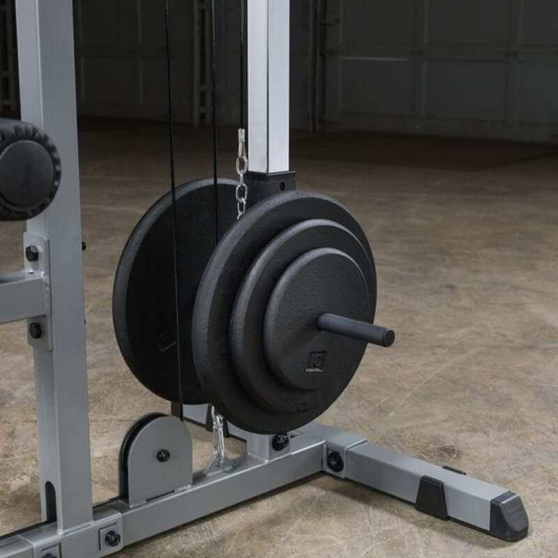 GLM83  Body Solid Pro-Lat Machine  Sample with Plate