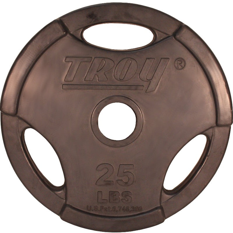 TROY Rubber Encased Olympic Grip Plate | GO-R  25lb
