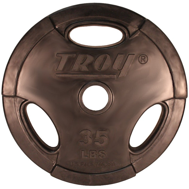 TROY Rubber Encased Olympic Grip Plate | GO-R  35lb