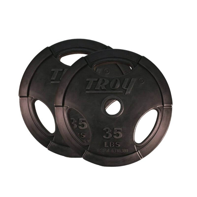 GO-U Troy  Urethane Encased Olympic Grip Plate  35  lb Pair