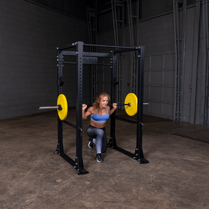 GPR400  Body Solid Power Rack Sample Exercise with Barbell