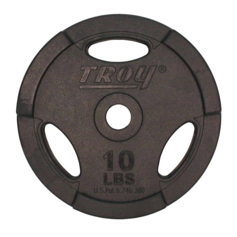 GR-R TROY Quiet Iron Interlocking Black Rubber 1 Grip Plate 10 lb